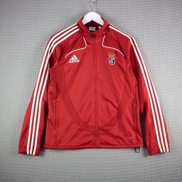 Adidas Womens Glenmary Track Jacket Red medium - Picture 1 of 8